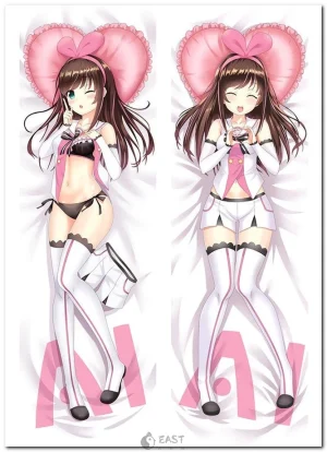 Kizuna AI VTuber anime body pillow dakimakura with AI voice theme