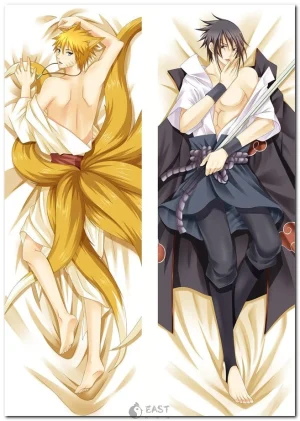 Kurama, Sasuke, and Naruto from Naruto anime on dakimakura body pillow