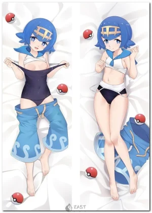 Lana from Pokemon anime on a body pillow cover for dakimakura