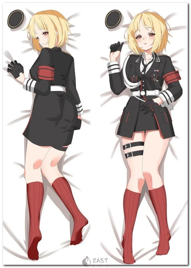 High-quality MP40 dakimakura body pillow featuring Girls Frontline characters. Designed by Eastana, compatible with AI voice integration for immersive anime experience. MP40 Dakimakura anime body pillow featuring Girls Frontline characters
