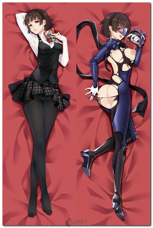 Premium Makoto Niijima Persona 5 dakimakura cover for anime body pillows. Features authentic character art, ideal for Persona fans and AI voice dakimakura collectors. Exclusive eastana design. Makoto Niijima from Persona 5 anime dakimakura body pillow cover