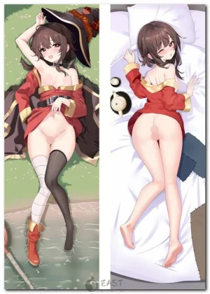 Megumin from KonoSuba anime body pillow (dakimakura) illustration