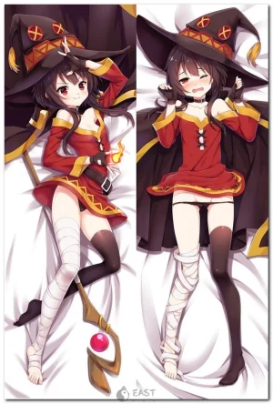 Megumin from KonoSuba anime on body pillow cover