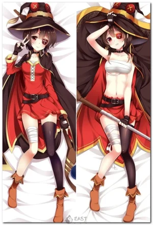 Megumin from KonoSuba anime dakimakura body pillow cover