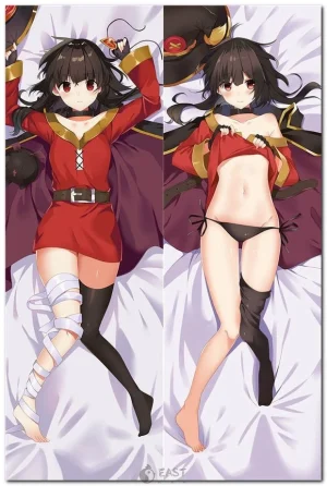 Megumin from KonoSuba anime on a body pillow cover