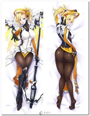 Mercy Overwatch anime body pillow dakimakura with AI voice feature