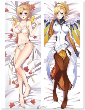 Mercy Overwatch anime body pillow dakimakura with AI voice feature