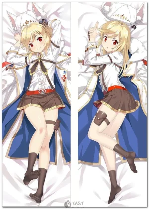 Anime girl from Girls Frontline holding Nagant revolver dakimakura pillow