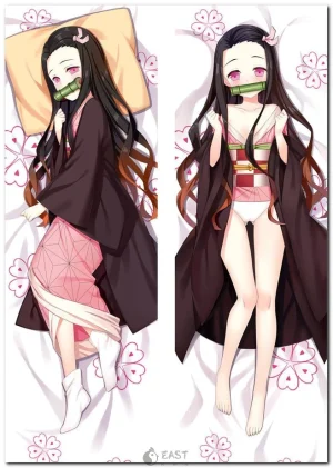 Nezuko Kamado from Demon Slayer on anime body pillow (dakimakura)