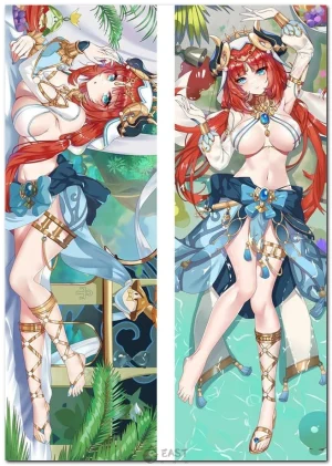 Nilou from Genshin Impact on anime body pillow (dakimakura) cover