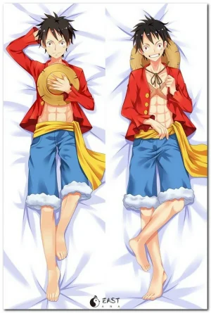 One Piece anime body pillow cover featuring Luffy on dakimakura