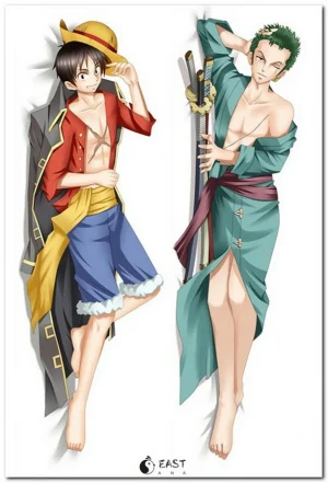 One Piece anime body pillow cover featuring character art