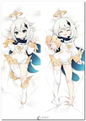 Paimon from Genshin Impact on anime body pillow dakimakura
