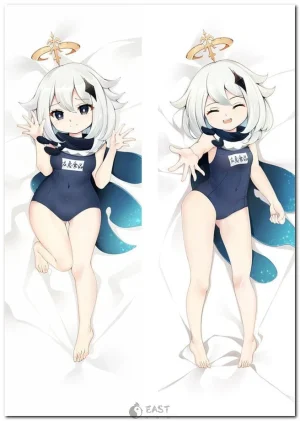 Paimon from Genshin Impact on anime body pillow (dakimakura) cover
