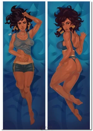 Pharah from Overwatch anime-style dakimakura body pillow