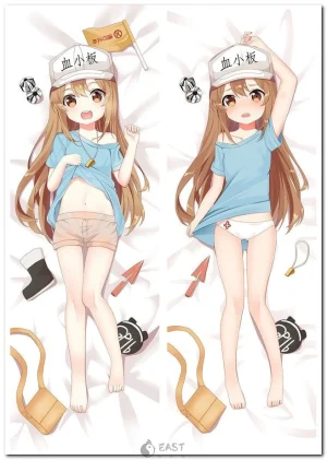 Anime-style platelet cells illustration for dakimakura body pillow
