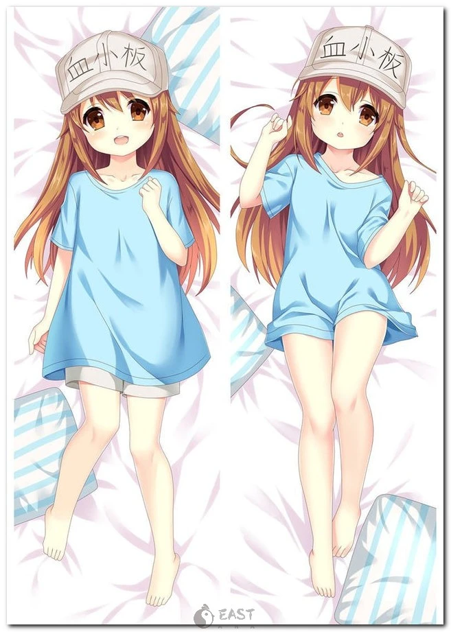 Eastana's unique AI voice dakimakura: 'Platelet Cells at Work' anime body pillow merges hematological science with kawaii aesthetics for collectors and tech-anime fans. Anime-style dakimakura featuring platelet cells in action, Eastana brand