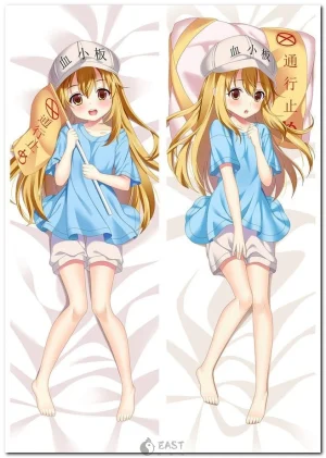 Anime-style platelet cells illustration for Dakimakura body pillow