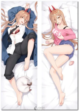 Power Chainsaw Man anime dakimakura body pillow with AI voice feature