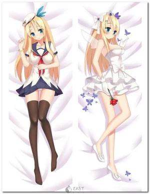Anime girl dakimakura body pillow featuring Saratoga warship theme