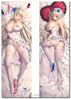 Anime girl dakimakura pillow featuring Saratoga warship theme