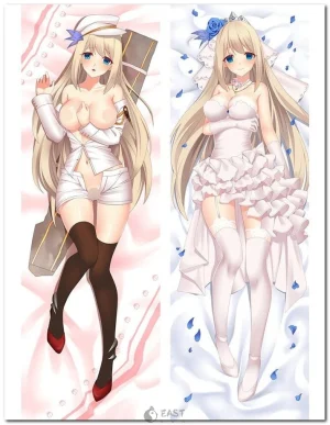 Anime girl dakimakura pillow featuring Saratoga warship theme