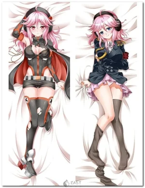 Anime girl dakimakura pillow featuring Tirpitz warship theme