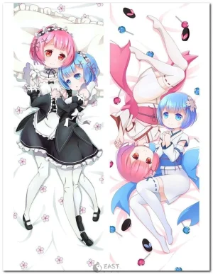 Ram and Rem from Re:Zero dakimakura anime body pillow