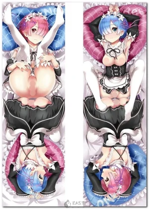 Ram and Rem from Re:Zero dakimakura body pillow cover
