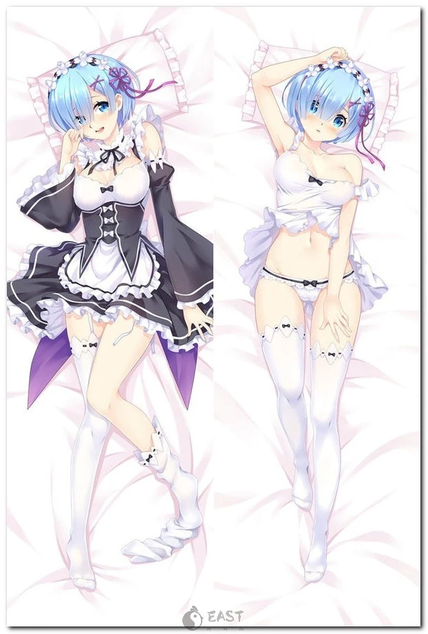 Official Eastana Rem from Re:Zero dakimakura body pillow cover. Features premium AI voice-compatible design, ideal for anime collectors and fans of B Anime Body Pillows. Rem from Re:Zero dakimakura body pillow cover for anime fans