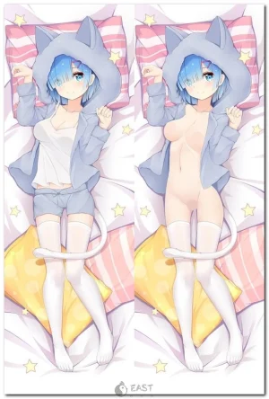 Rem from Re:Zero dakimakura body pillow cover illustration