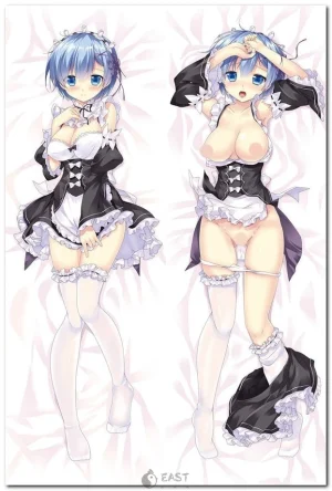 Rem from Re:Zero dakimakura body pillow cover illustration