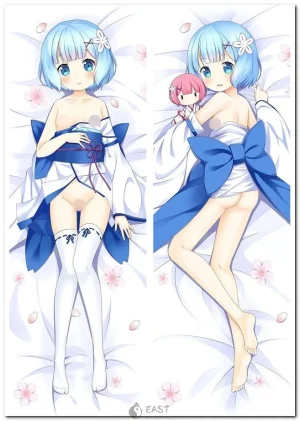 Rem from Re:Zero dakimakura body pillow cover illustration