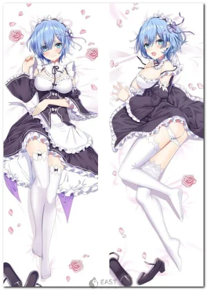 Rem from Re:Zero dakimakura body pillow cover illustration