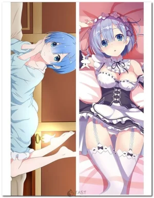 Rem from Re:Zero dakimakura body pillow cover for anime fans
