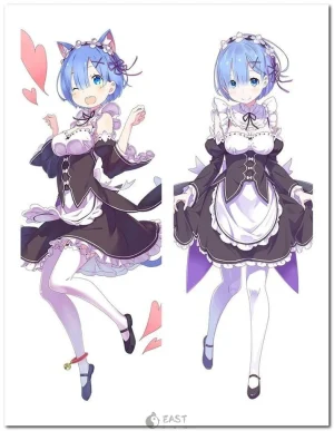 Rem from Re:Zero dakimakura body pillow cover