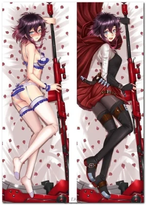 Ruby Rose from RWBY anime on body pillow cover