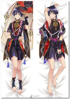 Scaramouche from Genshin Impact on anime body pillow (dakimakura)