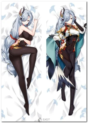 Shenhe from Genshin Impact on anime body pillow (dakimakura) cover