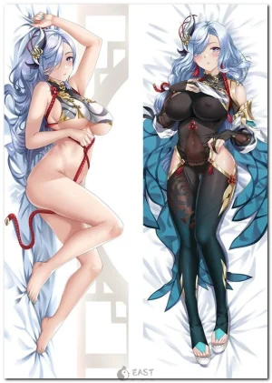 Shenhe from Genshin Impact on anime body pillow (dakimakura) cover
