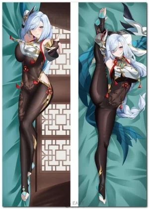 Shenhe from Genshin Impact on anime body pillow (dakimakura) cover