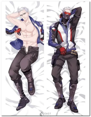 Soldier-76 Overwatch anime-style dakimakura body pillow