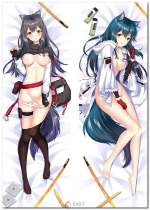 Texas Arknights dakimakura body pillow featuring anime character