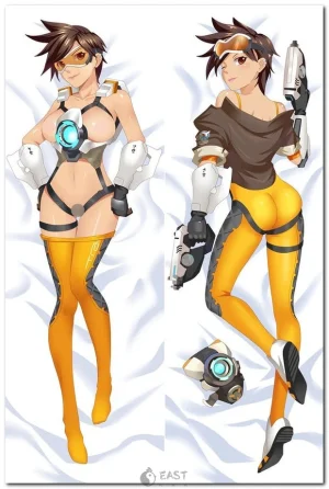 Tracer from Overwatch anime-style dakimakura body pillow