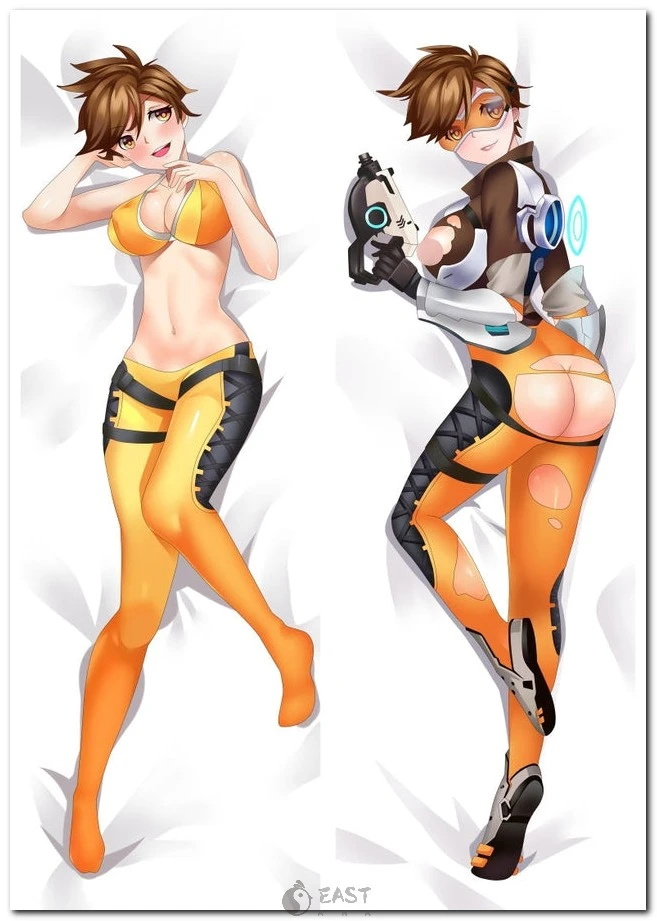 High-quality Tracer Overwatch anime body pillow (dakimakura) featuring vibrant AI-optimized artwork. Perfect for collectors and fans seeking premium Overwatch AI voice dakimakura. Tracer from Overwatch anime-style dakimakura body pillow