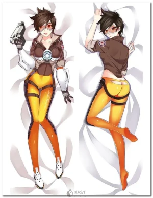 Tracer from Overwatch anime-style dakimakura body pillow