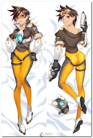 Tracer from Overwatch anime-style dakimakura body pillow