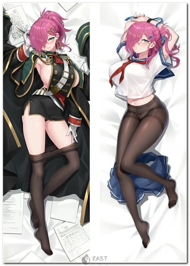 High-quality Trieste Azur Lane dakimakura body pillow cover by Eastana. Designed for anime fans, compatible with AI voice dakimakura systems. WebP format, vibrant print. Trieste Azur Lane dakimakura anime body pillow by Eastana