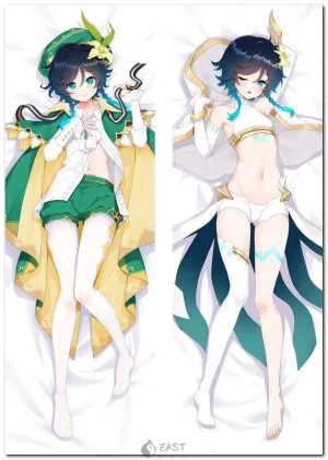 Venti Genshin Impact anime body pillow dakimakura cover