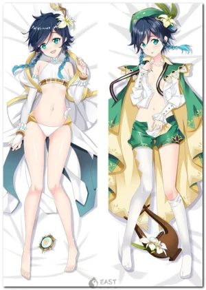 Venti Genshin Impact anime body pillow dakimakura cover